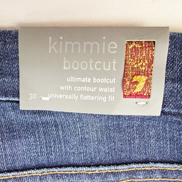 7 For All Mankind Size 31X36 Womens Kimmie Bootcut Blue Denim Jeans NWT USA - Picture 6 of 13